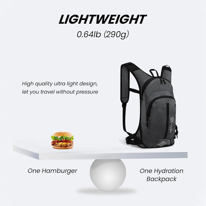 Nepest Hydration Pack Backpack for Women & Men, Lightweight Water Backpack with 2L Water Bladder for Hiking Cycling Running Biking - Image 5